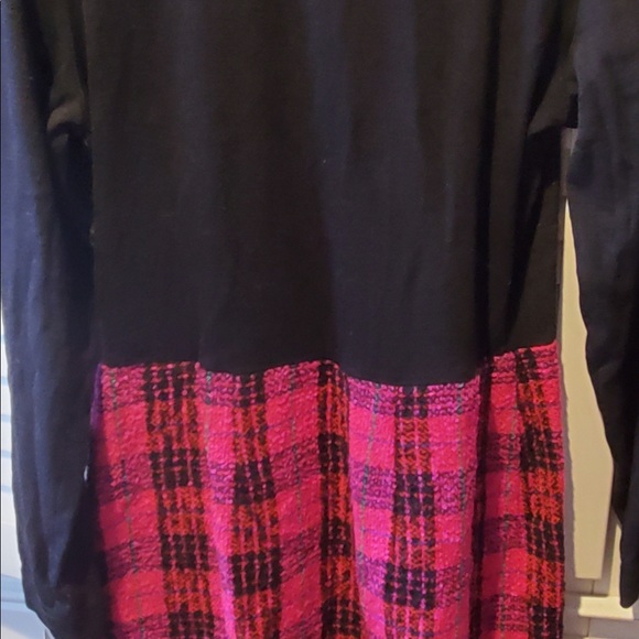NWT VINTAGE Ann Tjian for Kenar Dress black & pink Medium - Picture 4 of 10